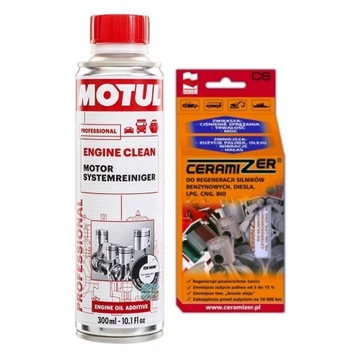 Płukanka Motul i ceramizer do regeneracji silnika