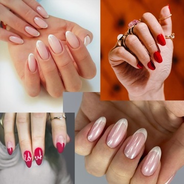 FLEXI SOFT GEL TIPS MIĘKKIE TIPSY ŻELOWE POD ŻEL MATOWE 120 SZT. MIGDAŁ