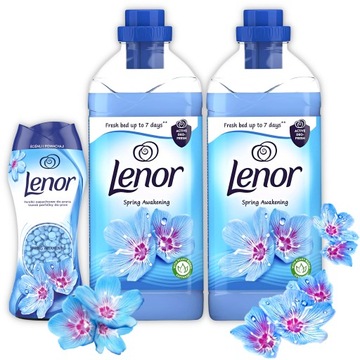 LENOR Płyn do płukania Spring + Perełki ZESTAW