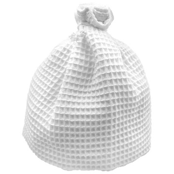 CZAPKA DO SAUNY OCHRONNA CAPELLO KAPELUSZ DO SAUNY WAFEL BIAŁY PORJUN