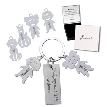Personalizowany brelok do kluczy Zawieszka Grawer Dzień Ojca Prezent