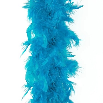 Szal PartyPal Boa z piór niebieskie 190cm