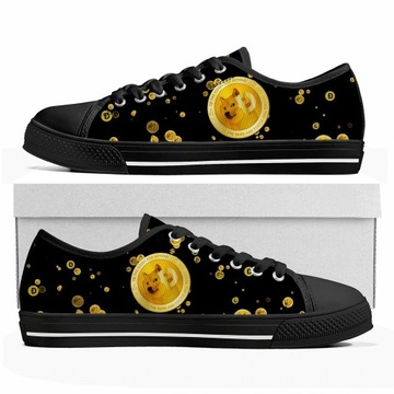 Płócienne niskie trampki Dogecoin Crypto Currency pies moneta niskie buty s