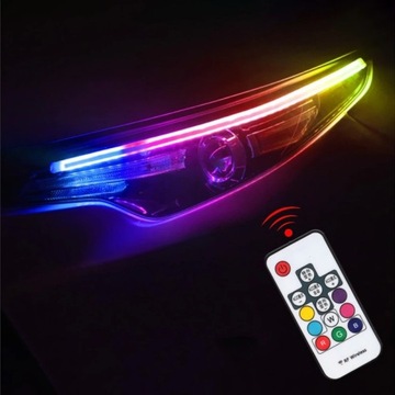 ŚWIATŁA DRL FLEX LED dzienne płynący kierunek +RGB