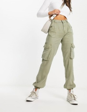 MISS SELFRIDGE KHAKI SPODNIE BOJÓWKI (24)