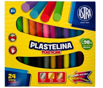 Plastelina ASTRA 24 kolorów okrągła