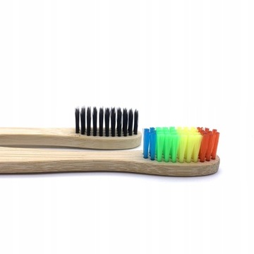 10/12PCS Colorful Toothbrush Natural Bamboo T