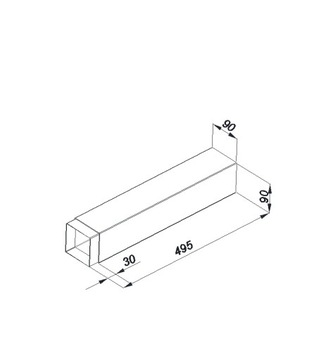 Alveus длинная трубка из нержавеющей стали