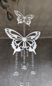 КУЛОН ПАНЕЛИ ДЕКОР АЖУР БАБОЧКИ БРИЛЛИАНТЫ 95см