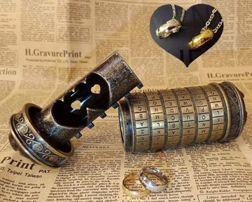 СЕЙФНЫЙ ЗАМОК КОД ДА ВИНЧИ КРИПТЕКС С КОЛЬЦАМИ