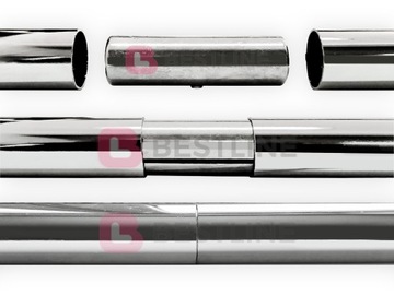 СОЕДИНИТЕЛЬ-УДЛИНИТЕЛЬ ТРУБЫ РАЗЪЕМ R10 ТРУБА Fi 25 мм ХРОМ МАГАЗИН c1