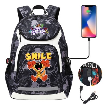 НОВЫЙ РЮКЗАК Smiling Critters A4 ВОДОНЕПРОНИЦАЕМЫЙ USB-ДИЗАЙН