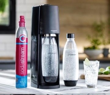 Saturator do wody gazowanej SodaStream TERRA BLACK + BUTELKA MOB 0,5L