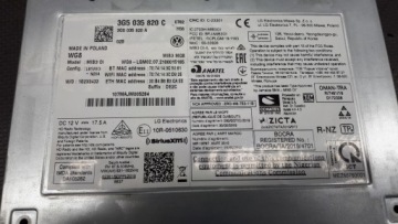 3g5035820c мультимедийная читалка vw passat arteon MIB3
