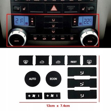 NÁLEPKA OPRAVIT VOLKSWAGEN TOUAREG 2004-2009 NA VŠECHNY PANEL ČERNÉ