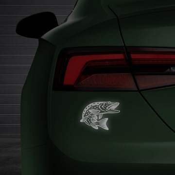 АВТОМОБИЛЬНАЯ НАКЛЕЙКА PIKE REFLECTIVE ДЛЯ РЫБОЛОВА