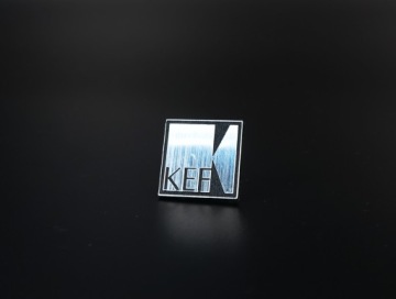Логотип KEF 20x20 мм. самоклеящийся. Замена.