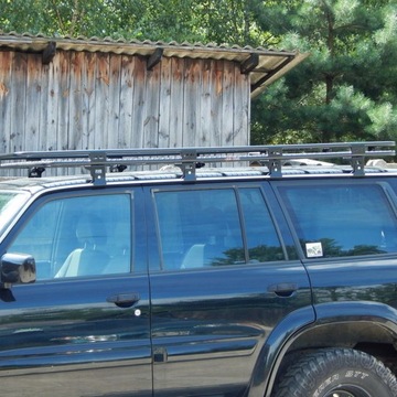 Багажник на крышу Nissan Patrol Y60 / Y61 длинный GU3/GU4 с сетчатой ​​корзиной на крыше