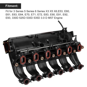 Замена воздухозаборного коллектора 11617800585 подходит для двигателя 3.0D M57 330D 52