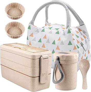 ZESTAW OBIADOWY LUNCHBOX BENTO POJEMNIK TORBA