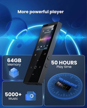MP3 DODOSOUL M800 черный 64 ГБ MP3-плеер Bluetooth 5.2