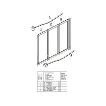 Серый нижний уплотнитель экрана из оргстекла АКВАФОРМ.