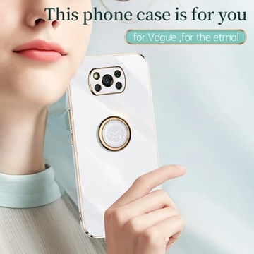 Чехол для телефона с квадратной золотой рамкой для Xiaomi Mi Poco X3 Pro