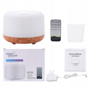 ДИФФУЗОР С ЭФИРНЫМ МАСЛОМ, УВЛАЖНИТЕЛЬ, АРОМАТЕРАПИЯ