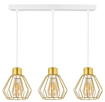 LAMPA WISZĄCA SUFITOWA ŻYRANDOL ZŁOTA BRYLANT LED