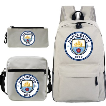 ZESTAW PLECAK TORBA PIÓRNIK MANCHESTER CITY WZORY