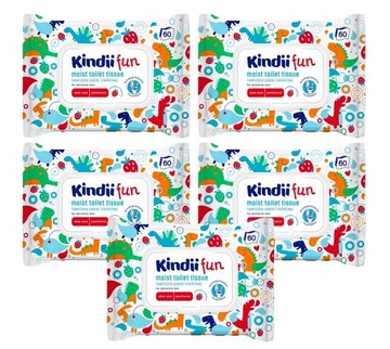 Kindii fun УВЛАЖНЕННАЯ ТУАЛЕТНАЯ БУМАГА Ароматизированные ВЛАЖНЫЕ САЛФЕТКИ