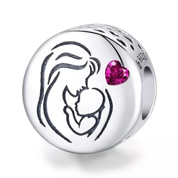 Charms Podziękowania dla Mamy Zawieszka Srebro 925