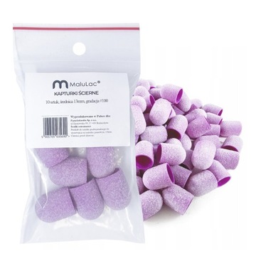 Абразивные подушечки MaluLac 50x CAPS для педикюра с резиновой основой 13 мм 100