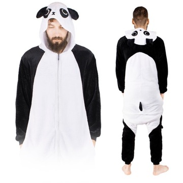 KOSTIUM KIGURUMI ONESIE PANDA JEDNOCZĘSCIOWA PIŻAMA STRÓJ KOMBINEZON XL