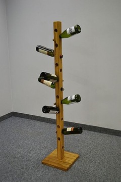 WINIARKA drewniana dębowa STOJAK na wino 150 cm