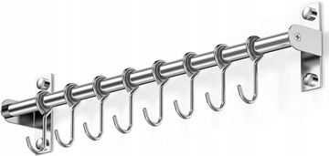 Reling kuchenny z haczykami metalowymi,wieszakami