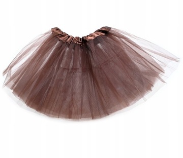 BRĄZOWA TIULOWA SPÓDNICZKA TUTU DLA DZIECI 30CM