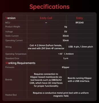USB-датчик уровня BTT BigTreeTech Eddy