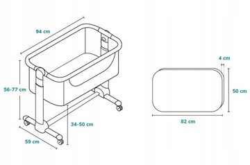 Łóżeczko dostawne Lionelo Leonie turystyczne 3w1