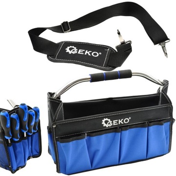 Torba narzędziowa warsztatowa monterska metalowa rączka + pasek