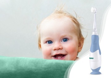 Электронная детская зубная щетка Neno Denti Blue | Резинка массажер