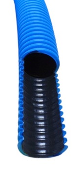 Водопровод, двухслойная гофрированная труба для грунта 40/32-25Н синяя /25м/