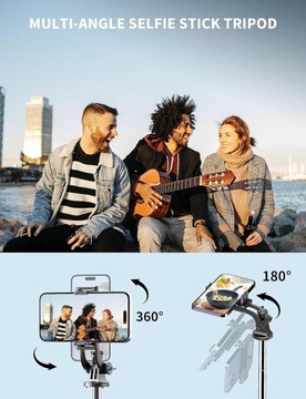 SELFIE-STICK SELFIESHOW 180CM KIJEK DO SELFIE TRIPOD GIMBAL 360° STOJAK