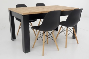 4 стула и стол 80х140, раздвижной до 180 см.