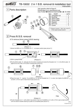 SUPER B TB-19002 ДЛЯ (ДИ)СБОРКИ СПОРТИВНЫХ BB86 BB30