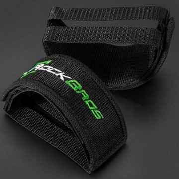 РЕМНИ ДЛЯ ВЕЛОСИПЕДНЫХ ПЕДАЛЕЙ, 2 ШТ. РЕМНИ ДЛЯ НОГ, ЛЕГКИЕ ЧЕРНЫЕ, НА ЗАВЕЛКРО