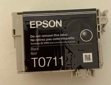 EPSON WKŁAD TUSZ T0711 BLACK ORYGINAŁ PUSTY