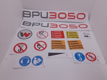 Zestaw naklejek do zagęszczarki BPU3050