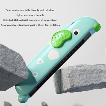 Harmonijka dla dzieci, 16-otworowa harmonijka zabawkowa, edukacyjna muzyczna zieleń