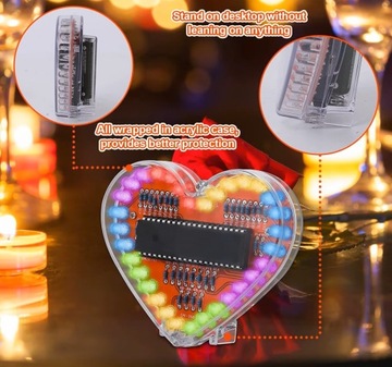 Serce 32 Multikolor RGB LED z obudową super EFEKT
